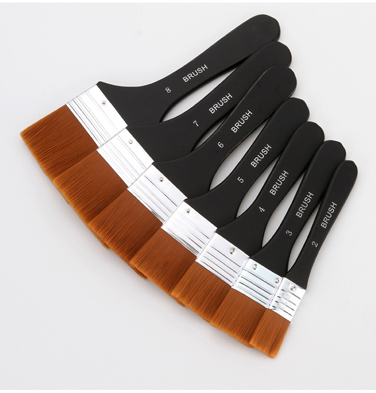 Nylon fırça seti G1754, su ve yağlı boya, duvar resim için