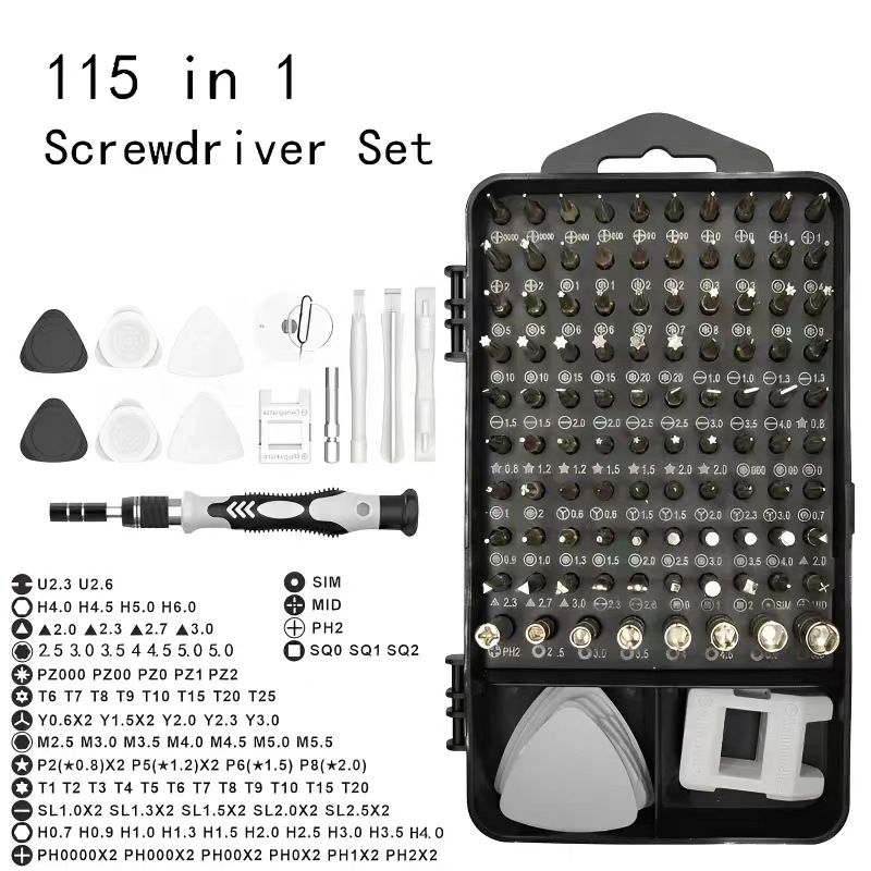 Screwdriver set, 115-piece, watch computer phone repair