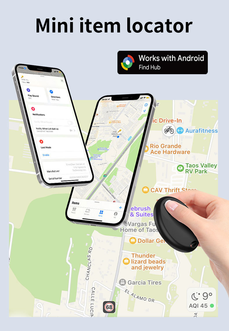 AirTag remote tracking device with global location finder