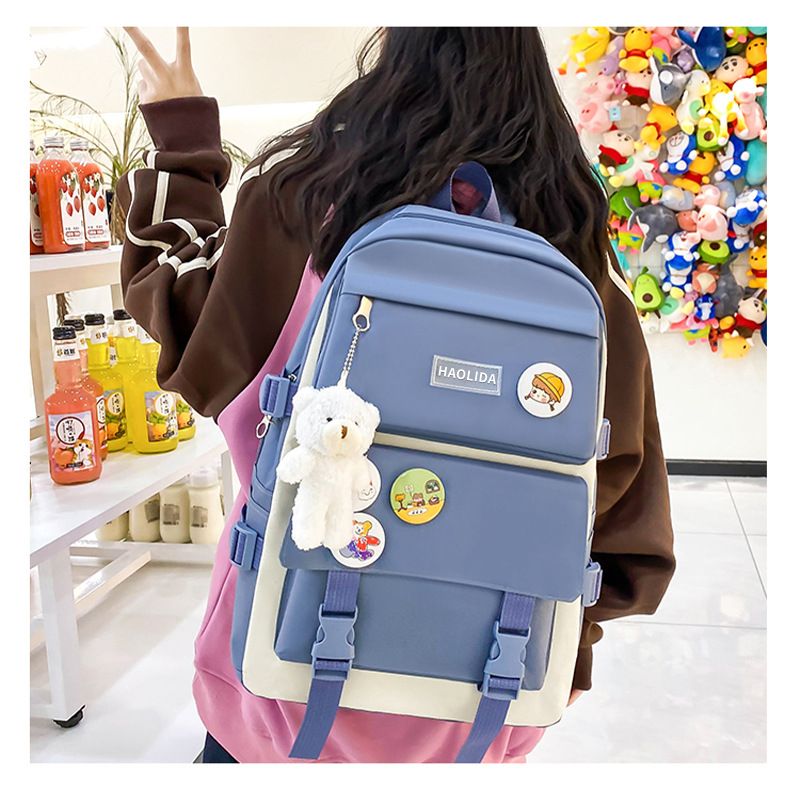 Öğrenci sırt çantası, dört parçalı set, Harajuku tarzı