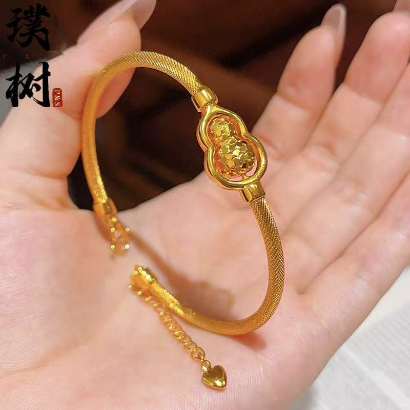 Sha jin bell ruyi bracelet for women, open adjustable, new Chinese style