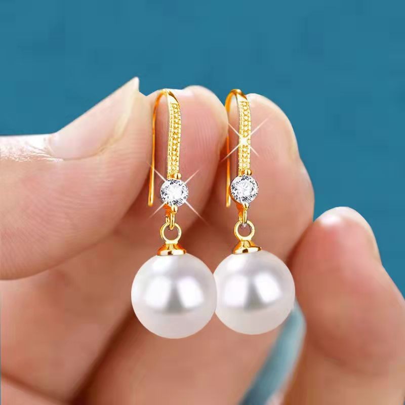 Perlen-Ohrringe Damen, leicht und elegant