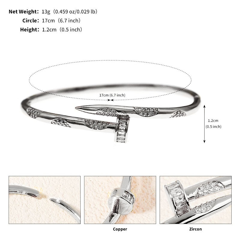Armband, kupferplattiert, Zirkonia mit Sternenmotiv