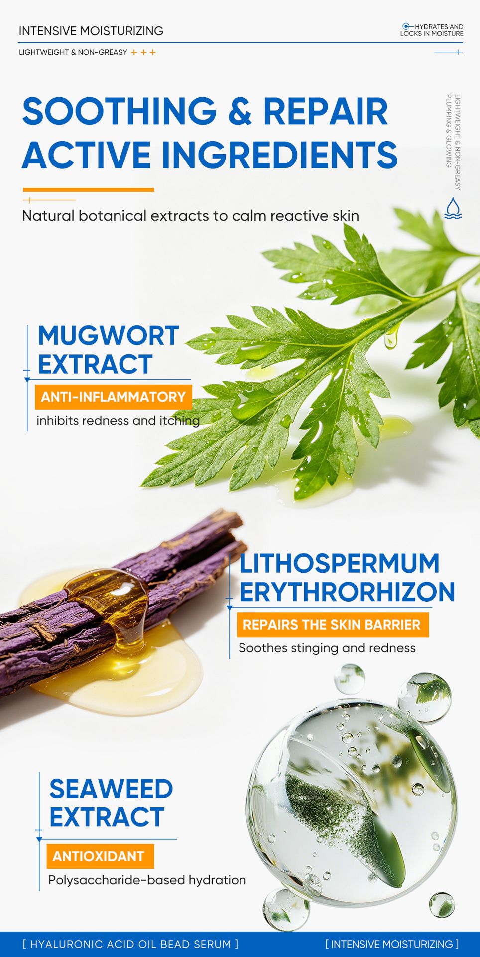 Hyaluronsäure-Öltropfen Serum Barrierenreparatur glättend feuchtigkeitsspendend