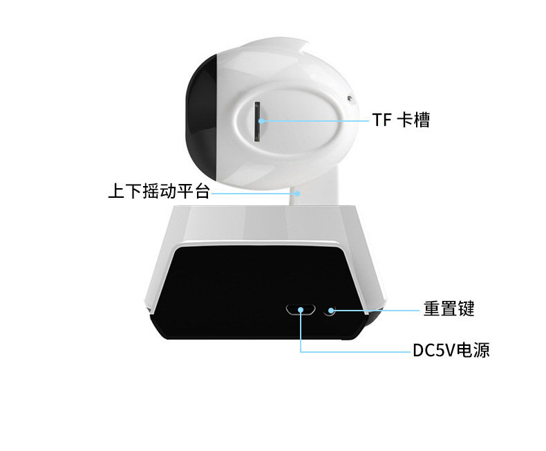 IP-Kamera Q6, kabellos WLAN, 360-Grad-Überwachung