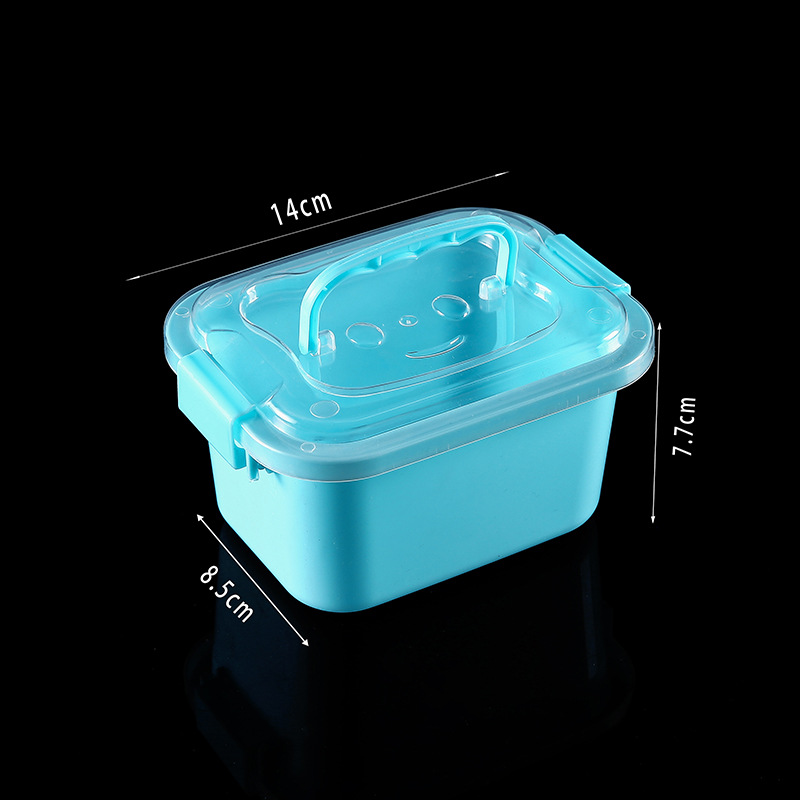 Transparent storage box, thickened plastic, covered design