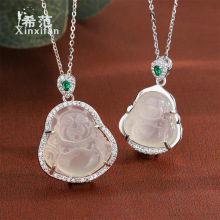 S925 Gümüş Moissanite Balık İpi Kolye, Basit