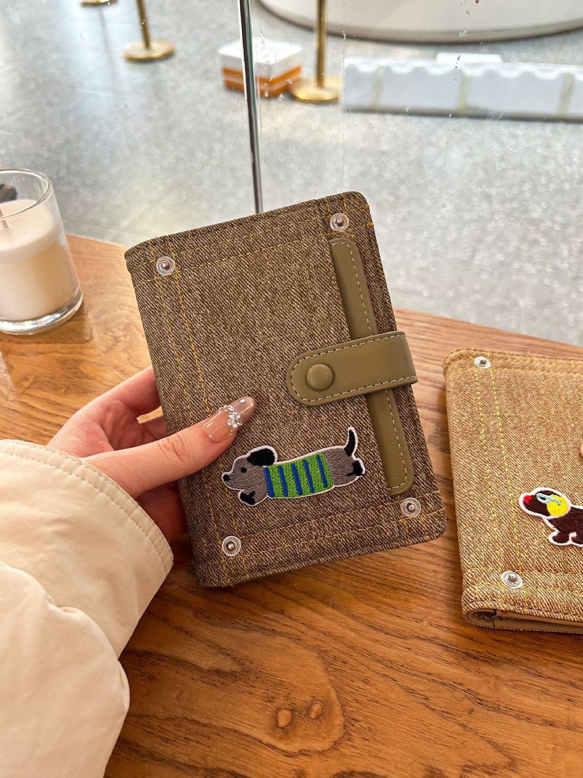 Puppy-design passport and document wallet for travel