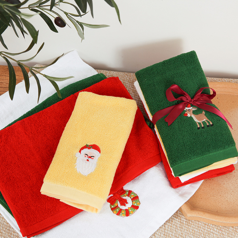 Pure cotton Christmas towel gift set for children