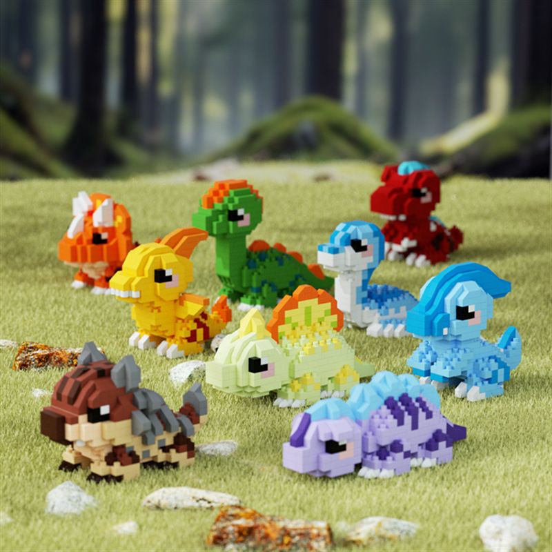 Cartoon Figure Building Blocks, Assembled Ornament
