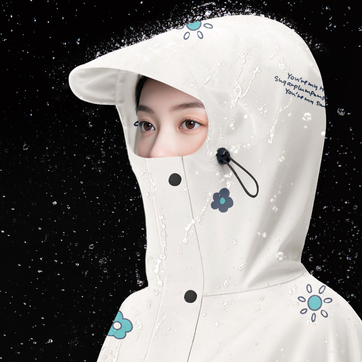 Elektrofahrrad Regenjacke lang ganzkörperig Starkregenschutz