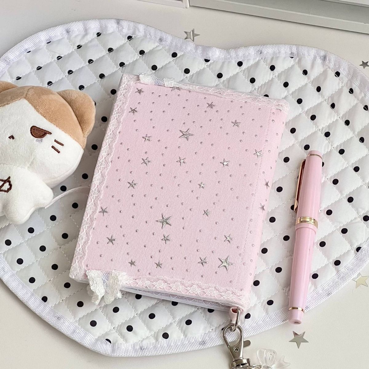 Pembe kanvas pasaport çantası çok işlevli seyahat organizer