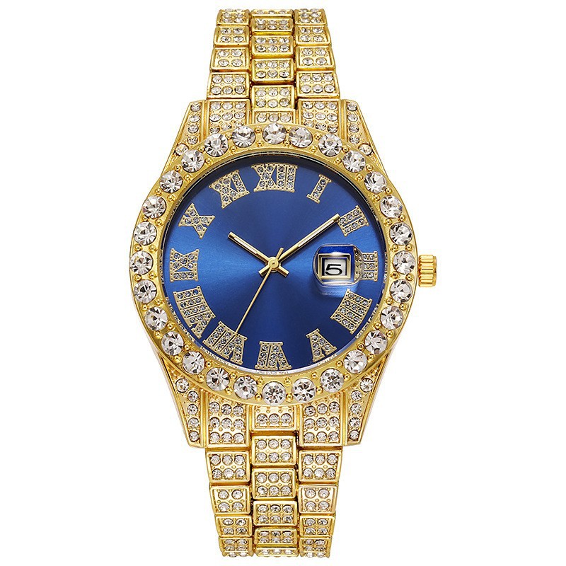 Quartz watch, steel band, roman numerals