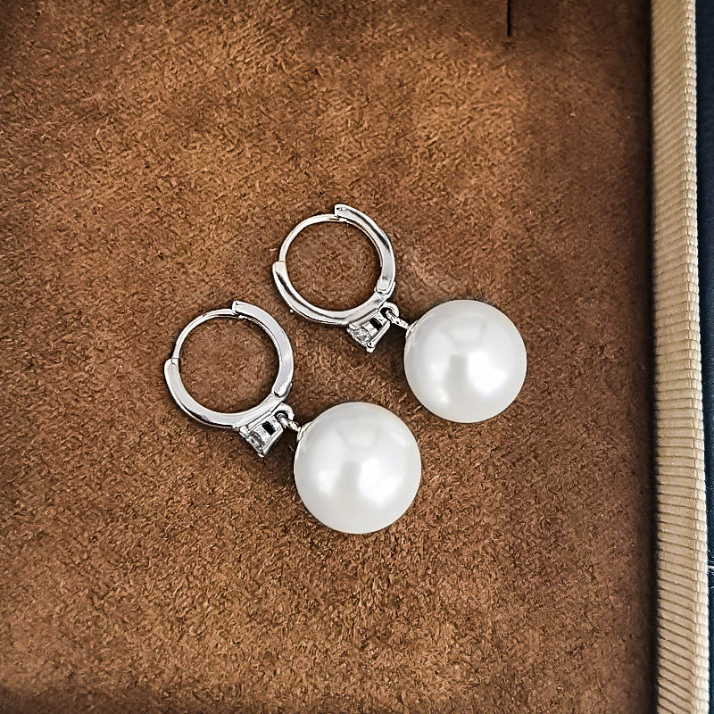 S925 silver DIY pearl earrings for girls