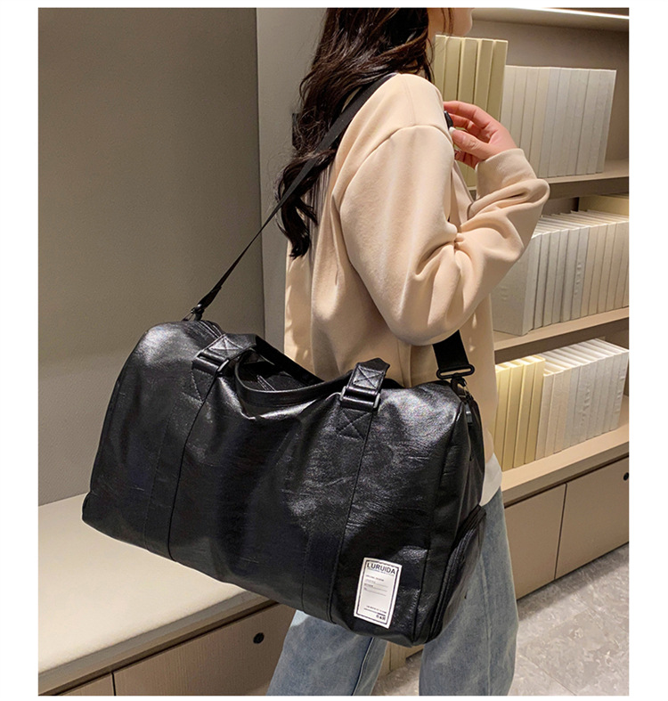 Sports Fitness Bag Leather Dry Wet Separation Large Capacity
