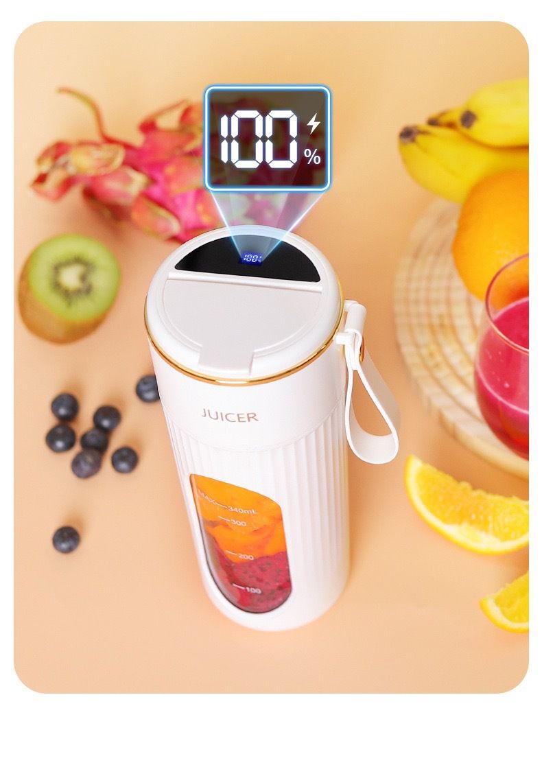Portable juicer cup, USB rechargeable, 400ml capacity