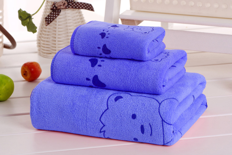 Baskılı banyo havlusu seti, 3 parça, yetişkin unisex