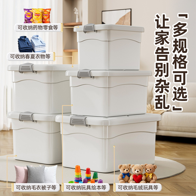 Clothes Storage Box Large Capacity Plastic Flip Cover