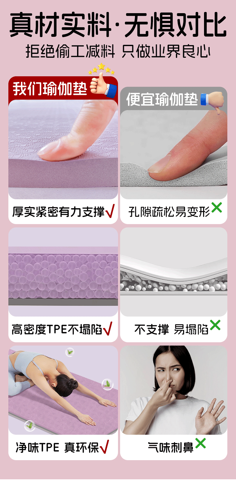双人tpe瑜伽垫专业防滑加宽加厚大尺寸130cm儿童舞蹈专用垫子批发