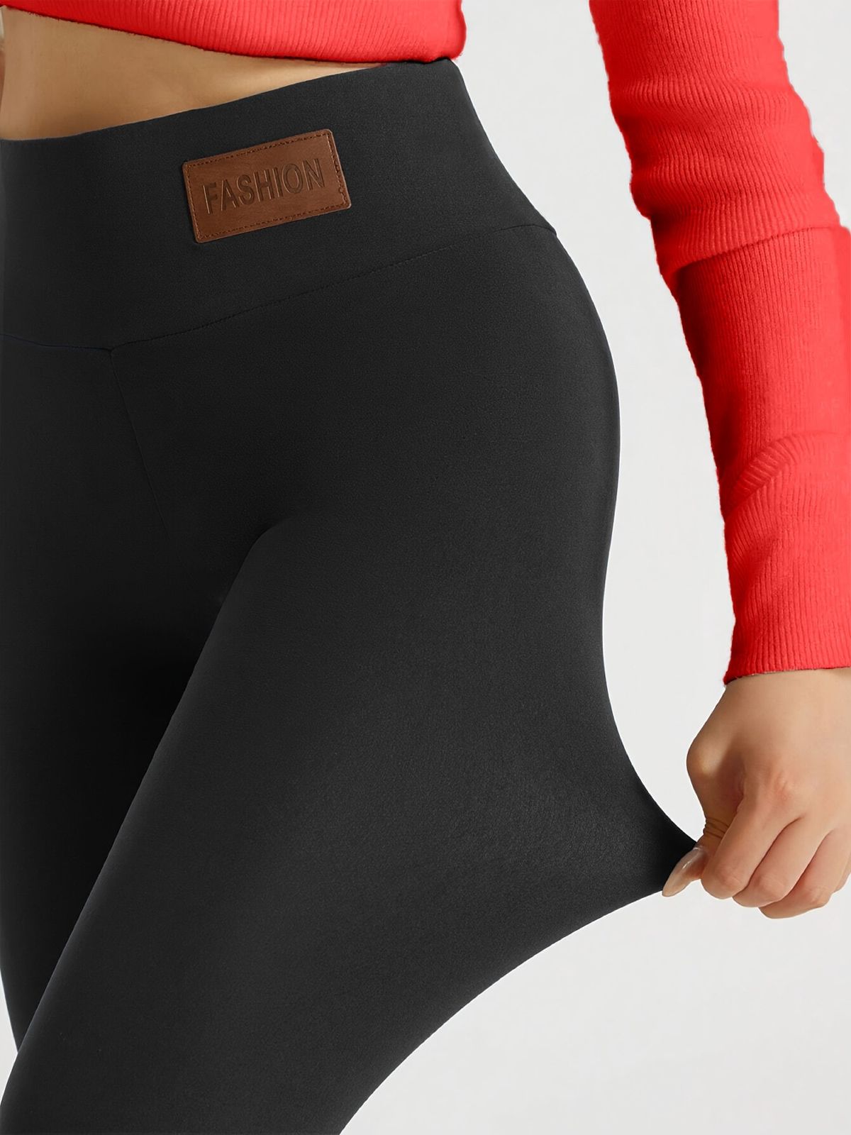 Yoga-Leggings mit Fleece-Fütterung, thermoisolierend, dehnbar
