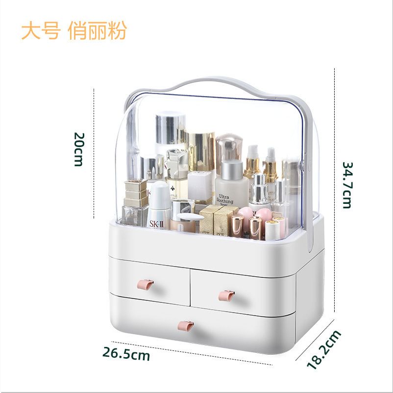 Tragbarer Kosmetik-Organizer mit Deckel