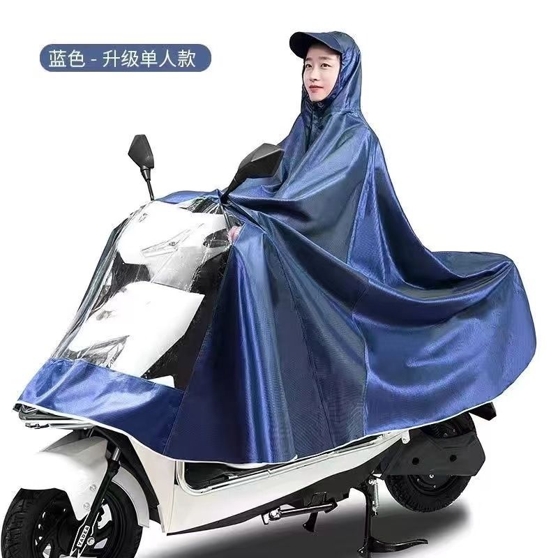 Yağmurluk elektrikli araç panço büyütülmüş ve kalınlaştırılmış motosiklet çift tek erkek ve kadın bisiklet yağmur geçirmez tam vücut ayakları kaplayan
