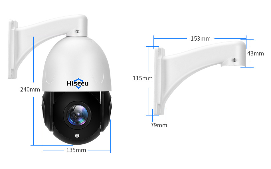 Hiseeu Camera, POE Wired 30x Zoom 5MP PTZ