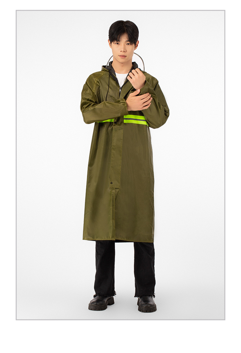 PVC knitted fabric raincoat set waterproof two-piece detachable
