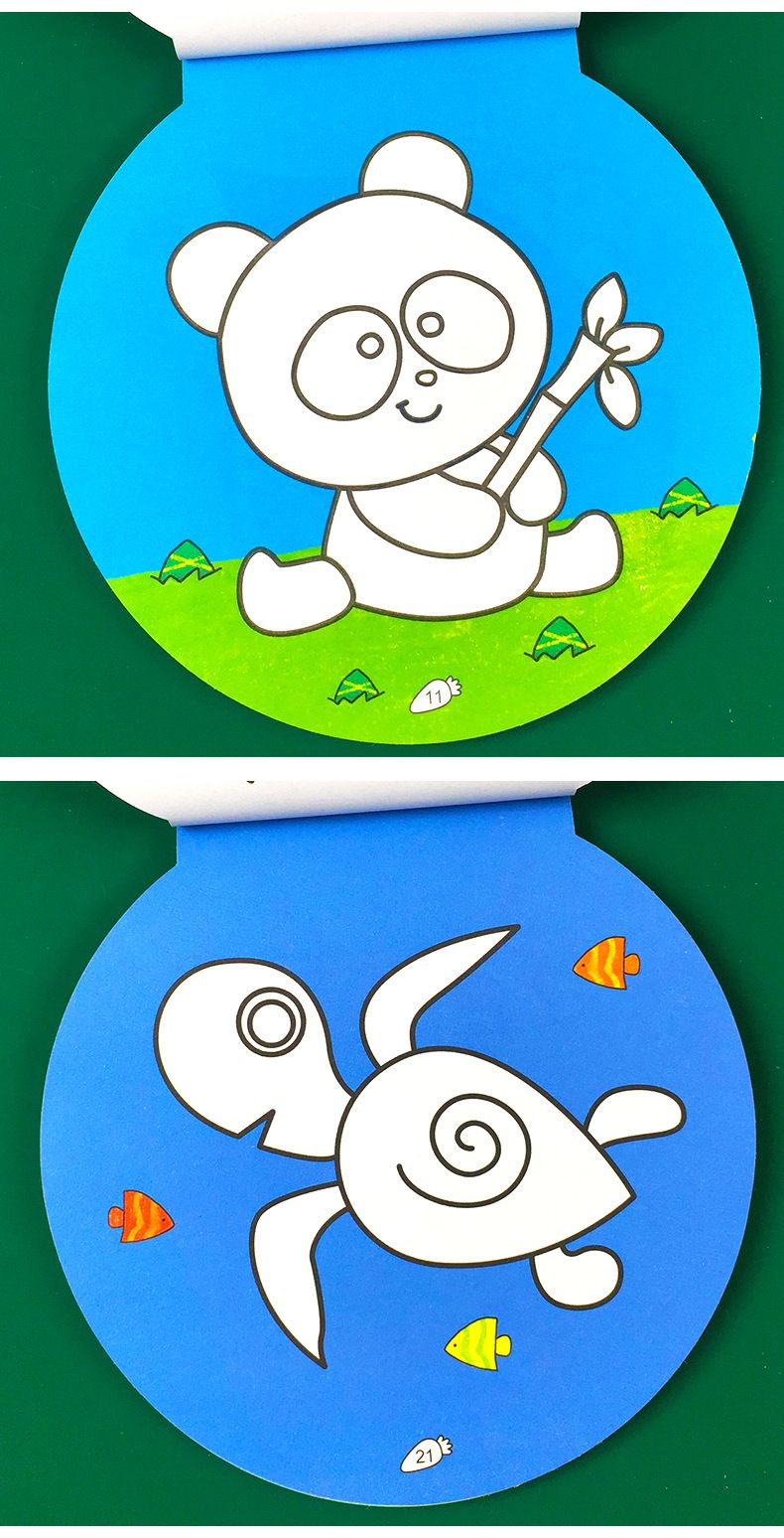 Kinder-Malbuch 2-6 Jahre - Cartoon-Einfachzeichnungen