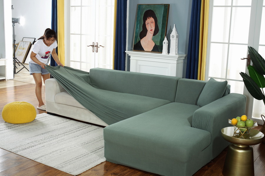 Corn Velvet Sofa Cover Thick Elastic Non-Slip