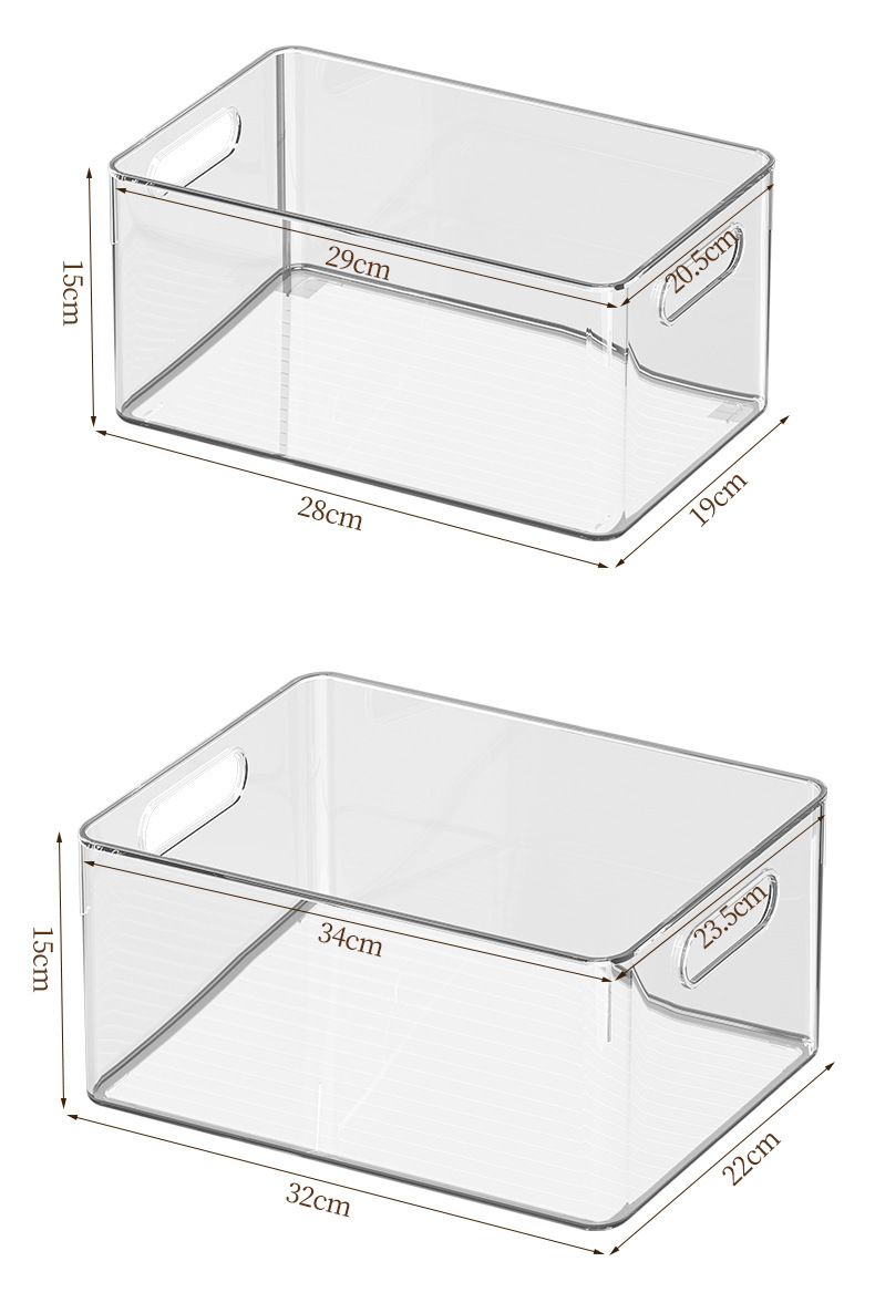 Refrigerator storage box, food-grade, rectangular