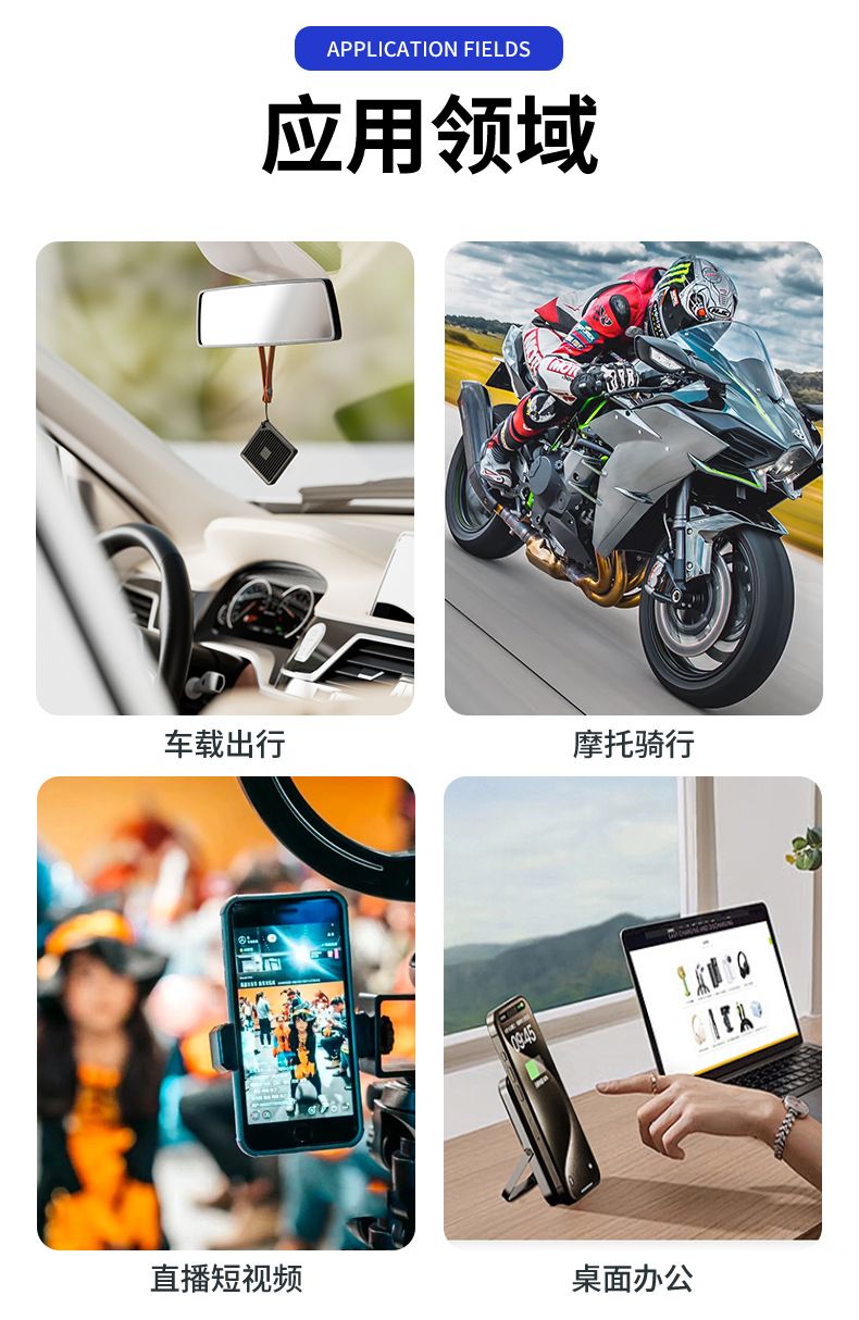 Car phone holder ABS plastic, 360° rotatable, suction cup