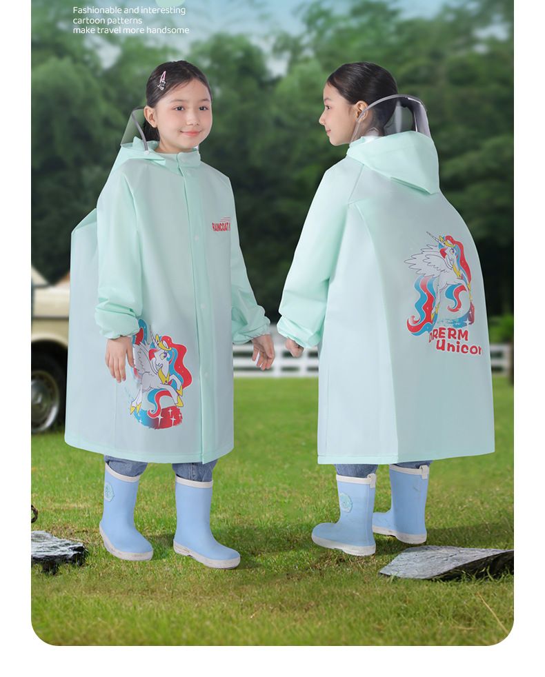 Kinderregenponchos wasserdicht, 6-12 Jahre