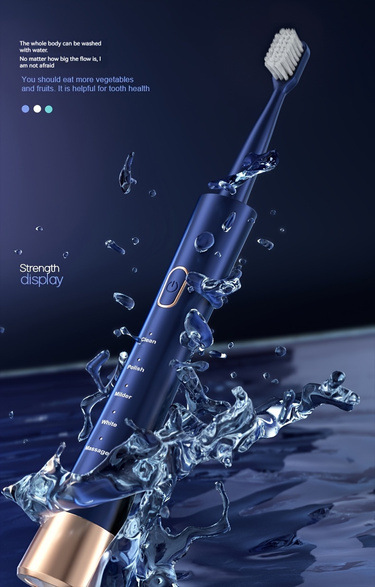 Electric Toothbrush, 8 Brush Heads, Sonic Vibration, Dual Mode