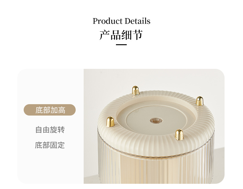 Rotating makeup brush storage box, transparent, dustproof