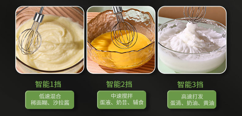 Electric hand mixer, USB rechargeable, fully automatic