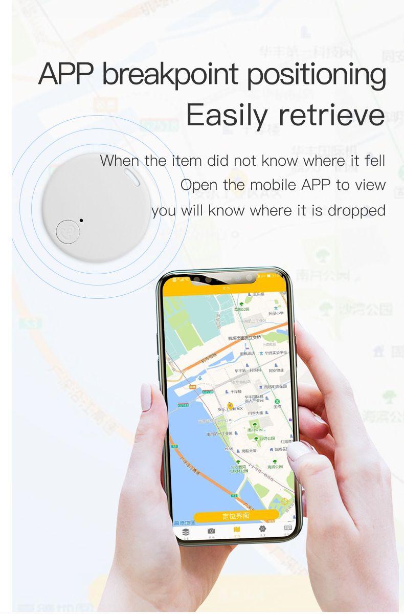 Round Bluetooth Tracker Ultra-Thin Anti-Loss Device
