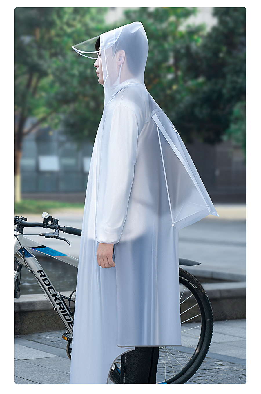 Fahrrad-Regenponcho, Ganzkörper, verdicktes PVC