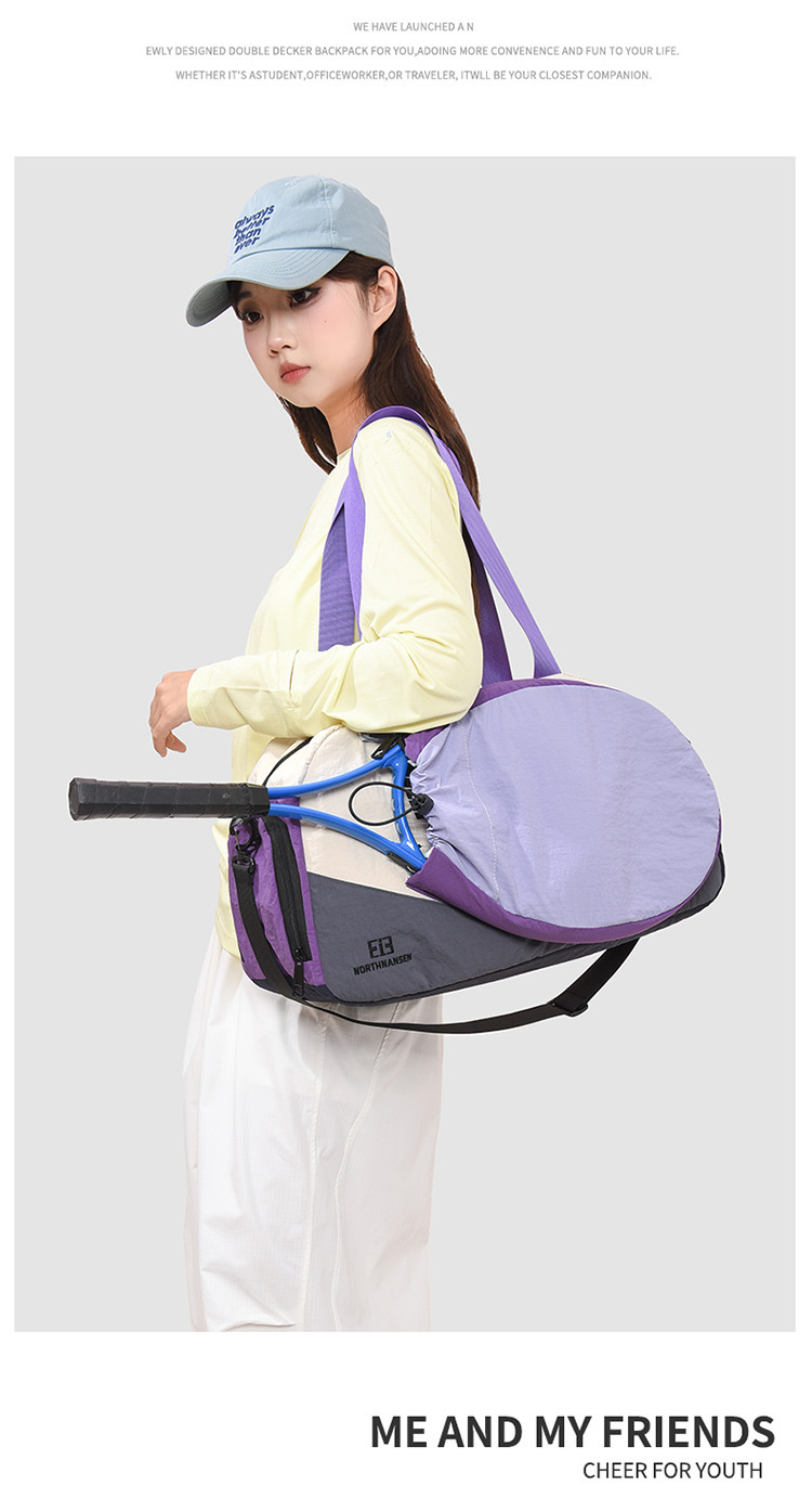 Crossbody-Sporttasche, Zylinder, einschultrig, wasserdicht