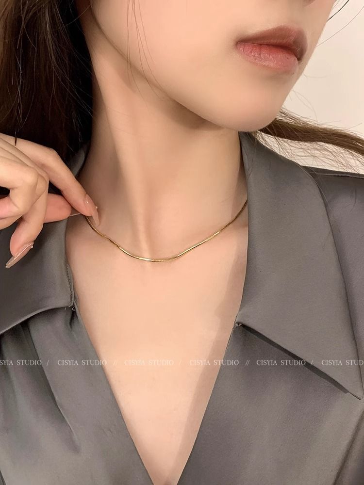 Mehrlagige goldene Bernstein-Pullover-Halskette, Minimal