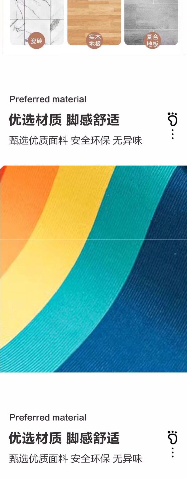 Soundproof yoga mat thick, non-slip, silent