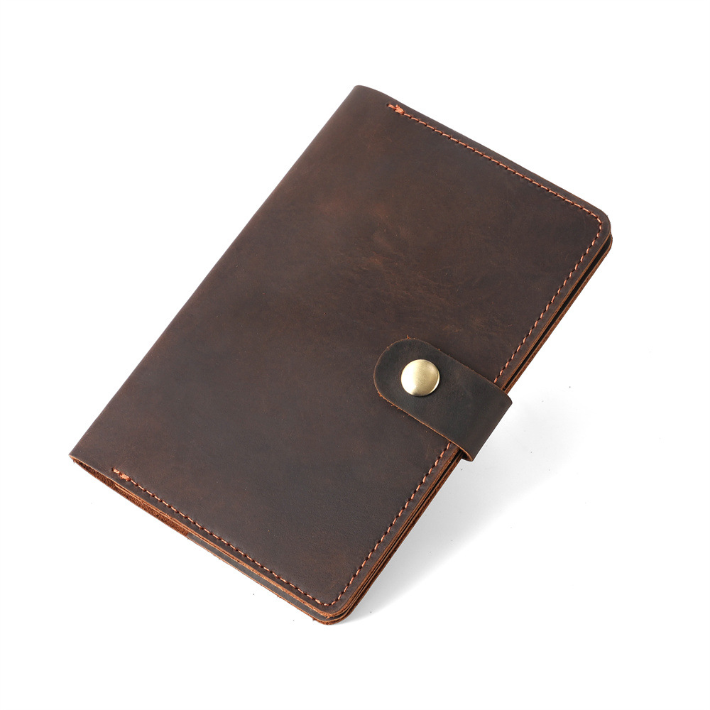 1158 Genuine Leather Crazy Horse Passport Travel Wallet Card Holder
