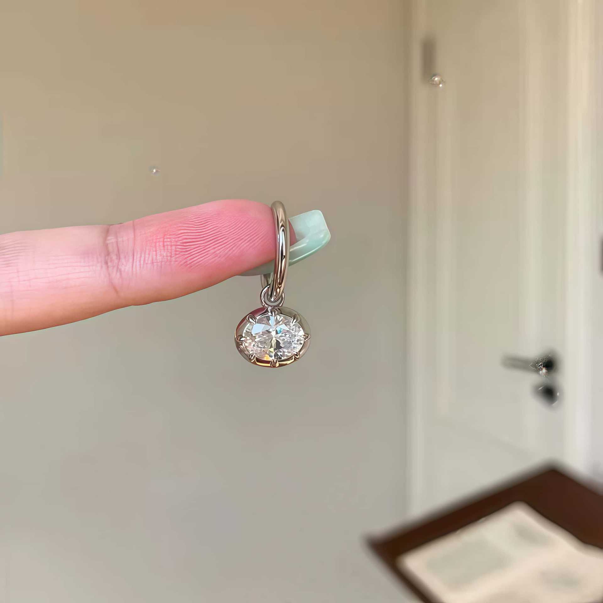 Silver earrings, S925 plated 18K gold