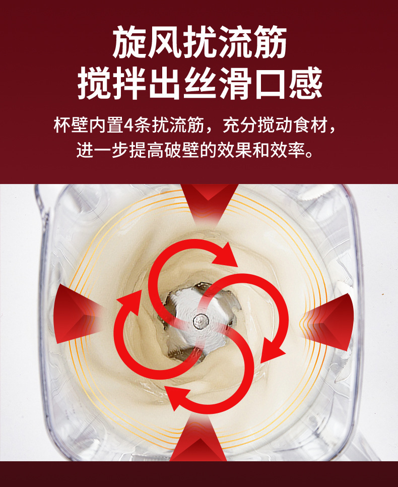 Commercial high-power blender, automatic soy milk maker, juicer