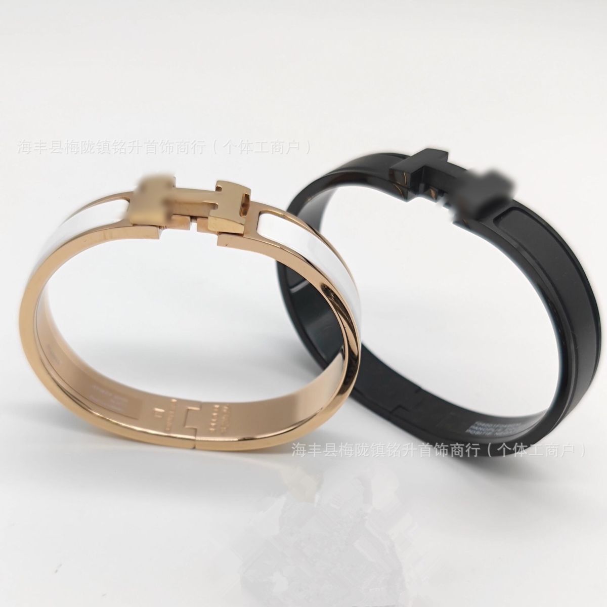 H letter pure silver bracelet, gold plated, couple style
