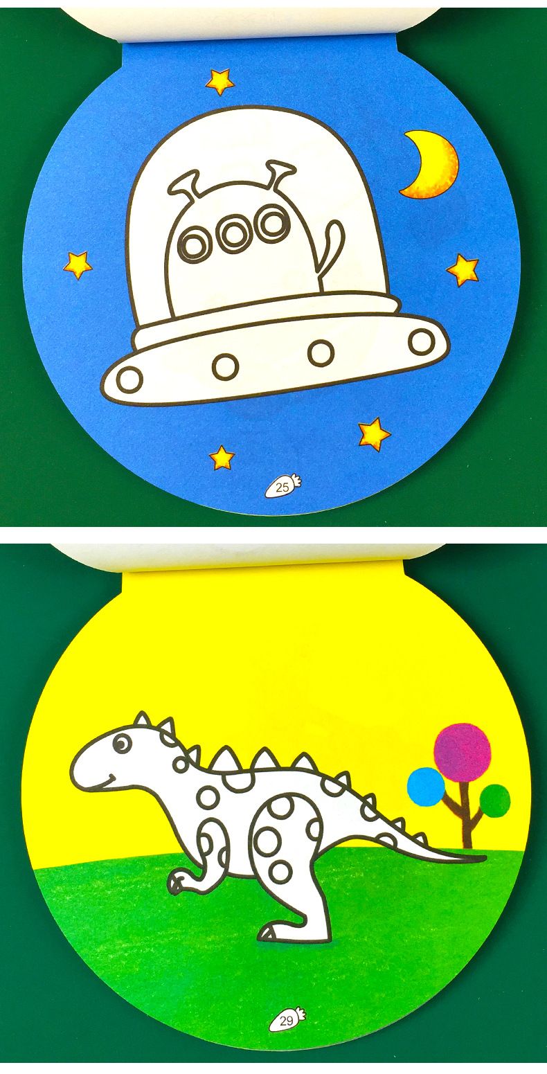 Kindermalbuch 2-6 Jahre einfache Zeichnungen und Kritzel