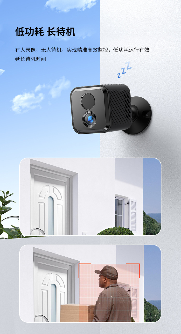 Low-Power WiFi Camera Compact Night Vision Bluetooth Network