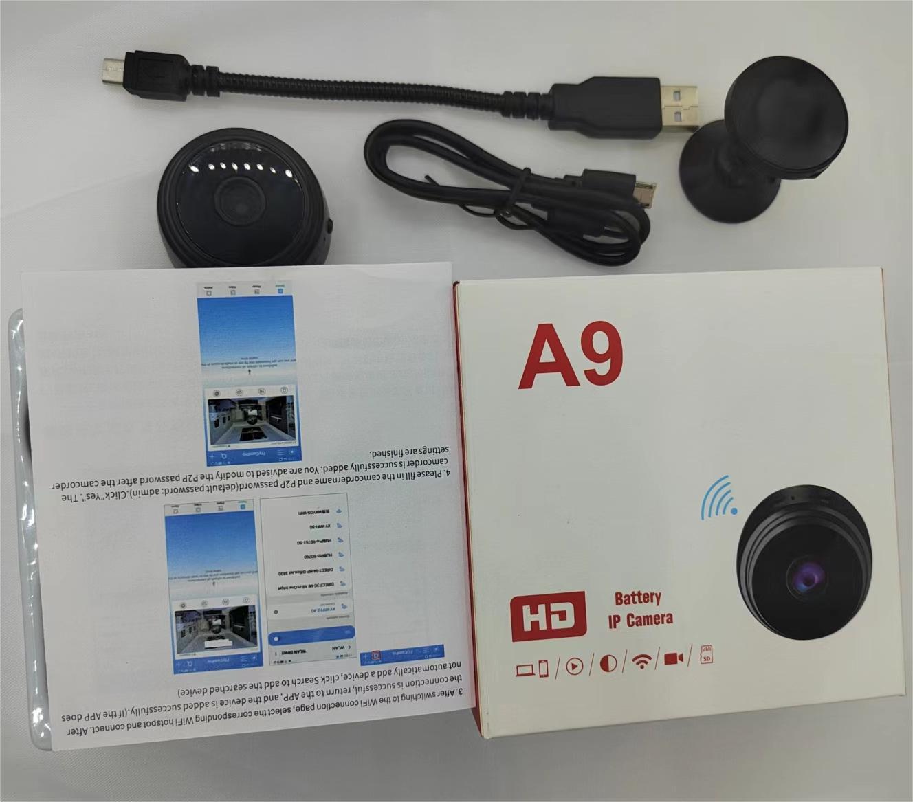 A9 wireless WiFi security camera, auto-focus