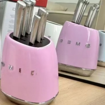 SMEG paslanmaz çelik 7 parçalı bıçak seti, 304 çelik
