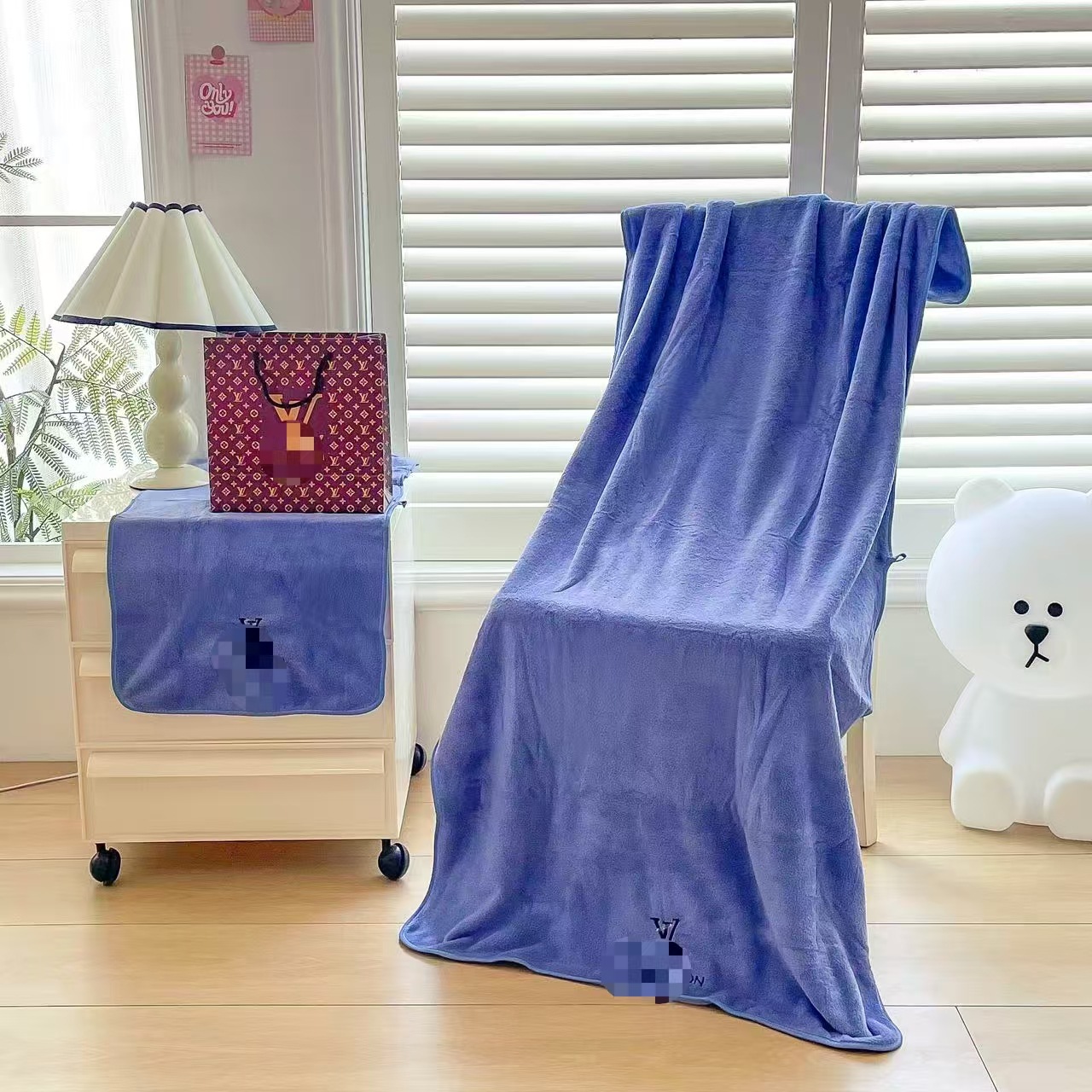 Double-Layer Bath Towel Set, 2-Piece